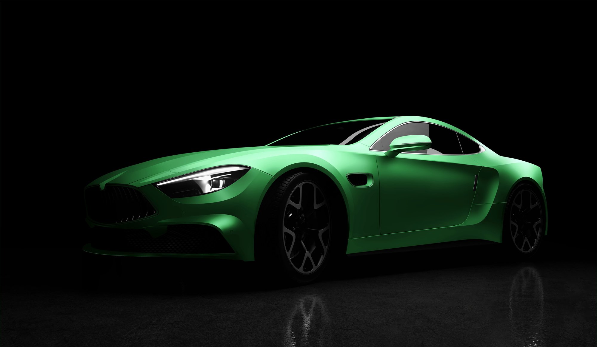 458 Satin Scream Green Metallic - PCC Sports Car