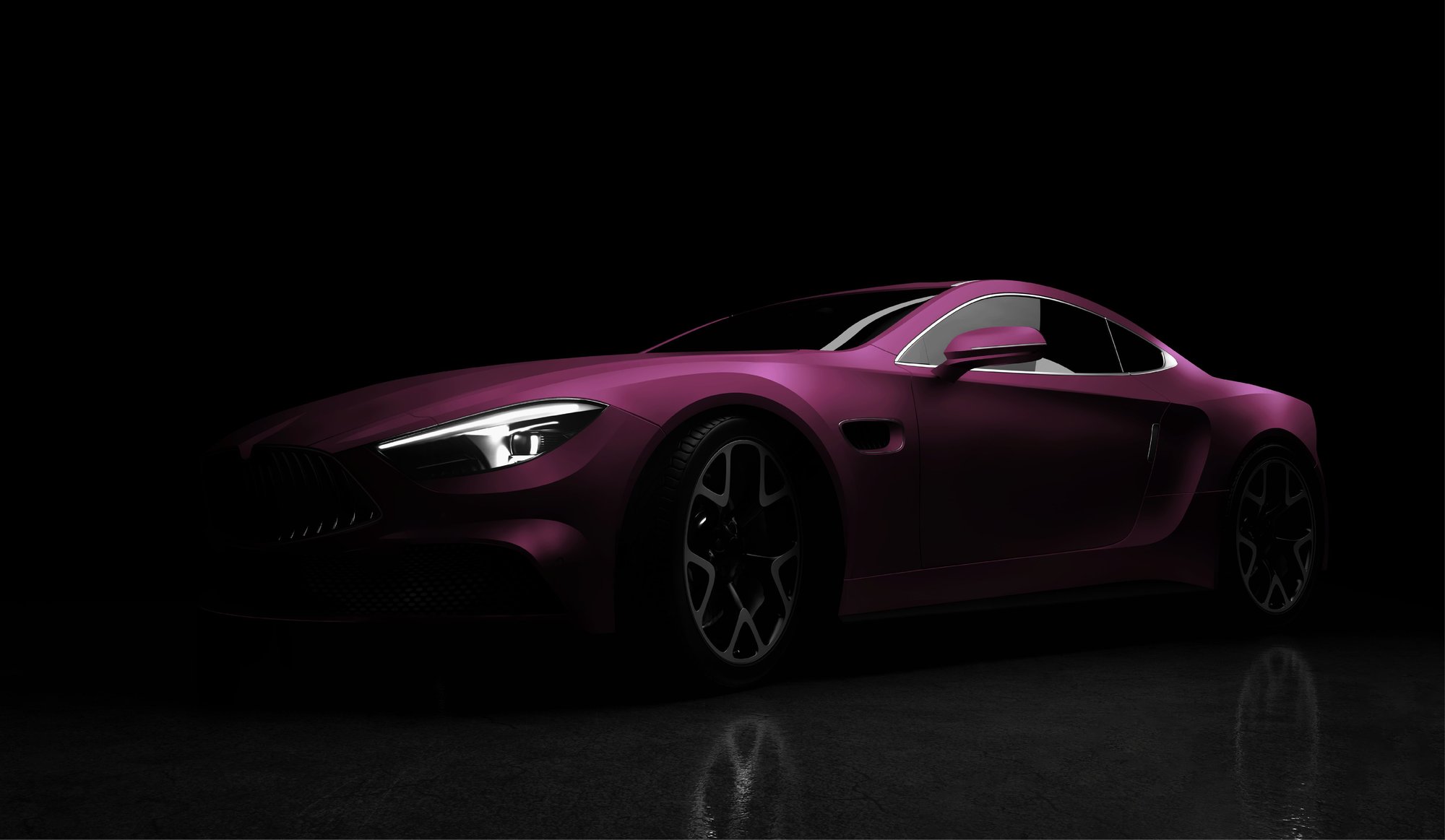 Smaller - Arlon - PCC - Sports Car - Matte Aluminium Black Rose - 554